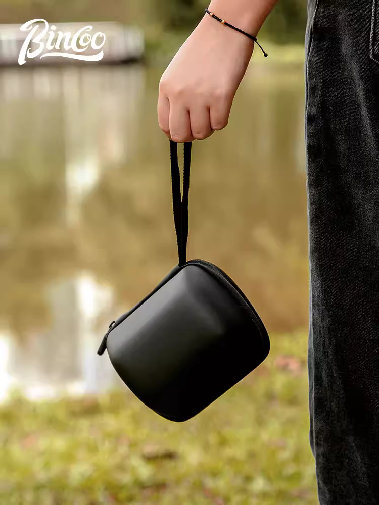 Bộ dụng cụ pha cà phê ngoài trời Bincoo, bộ pha cà phê cầm tay di động, máy xay cà phê bằng tay, máy pha cà phê du lịch, bộ đầy đủ tiện dụng