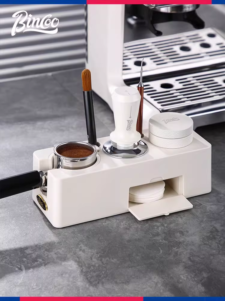 Giá đỡ tamper cà phê Bincoo đa năng, tay cầm hỗ trợ, khung đỡ, dụng cụ phân phối bột, đế đựng giấy lọc
