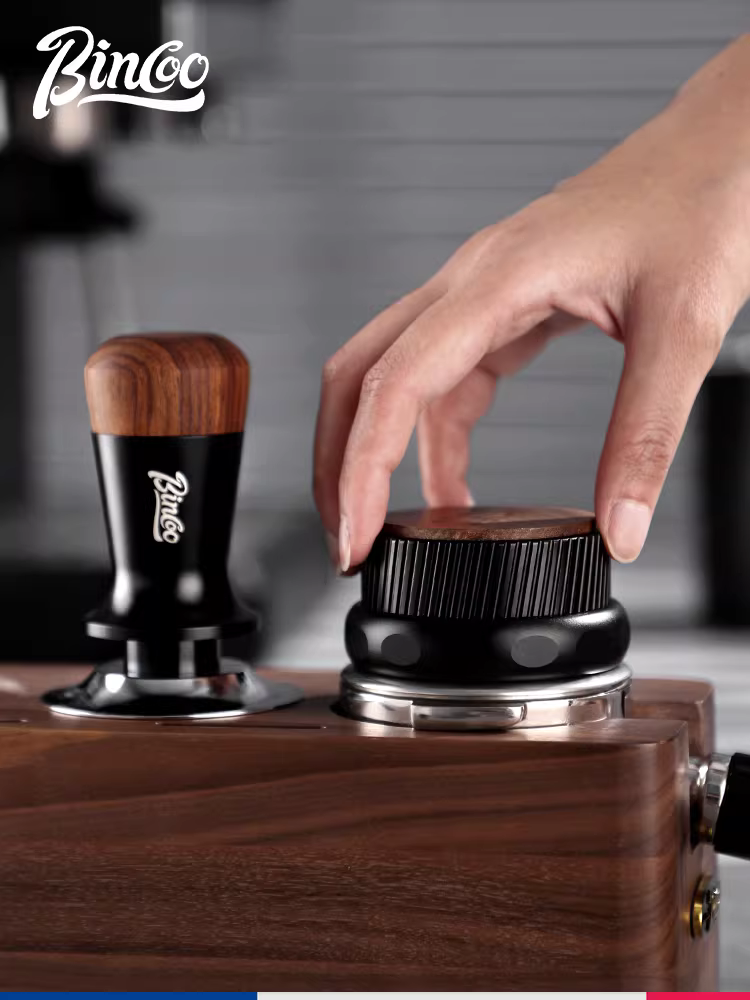 Bộ dụng cụ nén cà phê Bincoo kèm phụ kiện, hộp đựng kiểu Ý ba lớp, bộ nén 51/58mm