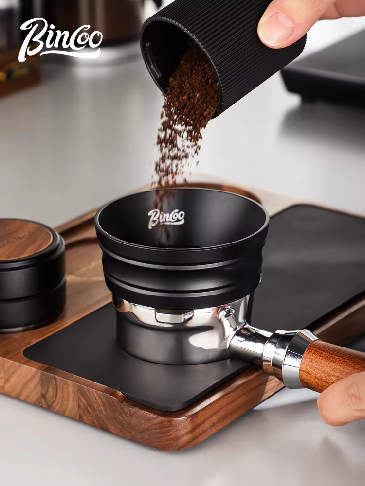 Vòng thu bột từ tính cho máy pha cà phê Bincoo, model cao cấp, chống bột bay, thiết bị Ý, vòng phân phối 51/58mm