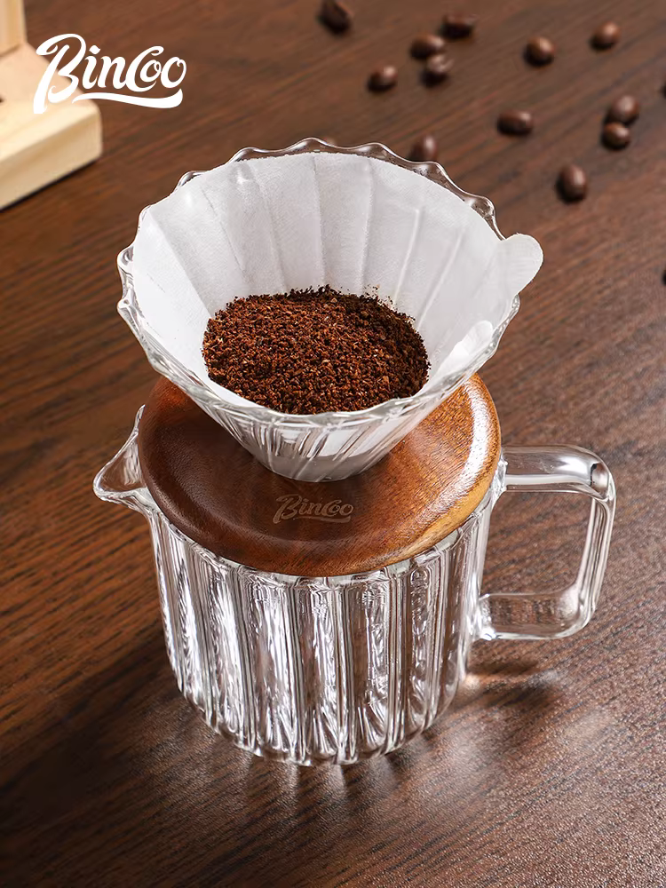 Bộ pha cà phê thủ công Bincoo, cốc lọc cà phê, bộ ấm pha cà phê, giấy lọc V60, loại lọc dùng ngoài trời, cắm trại, du lịch