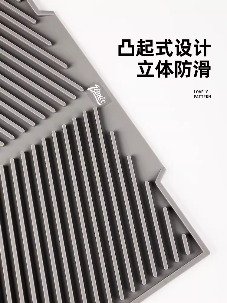 Thảm trải bàn cà phê Bincoo có tay cầm ép bột thảm chống trượt thanh thảm đặt thiết bị pha cà phê thảm thoát nước