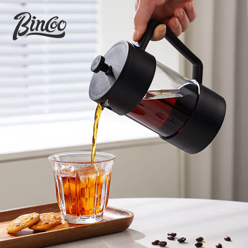 Bình pha cà phê kiểu Pháp Bincoo, máy đánh bọt sữa gia dụng, bình pha cà phê thủ công, bộ lọc, máy đánh bọt sữa