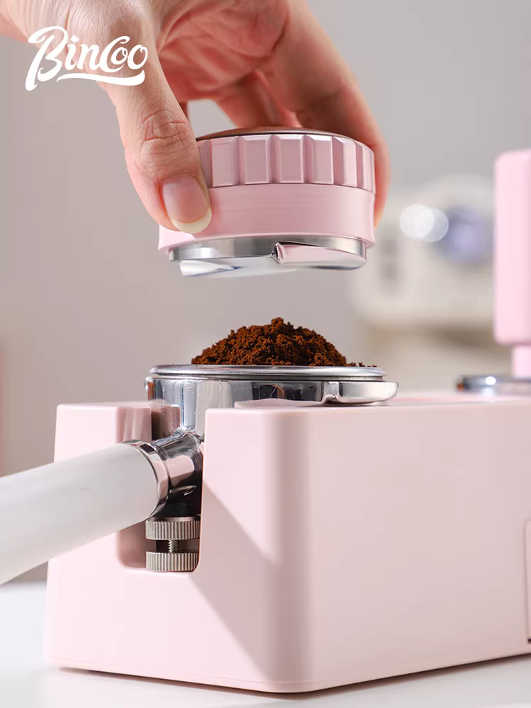 Bộ dụng cụ ép cà phê Bincoo màu hồng kiểu Ý, máy pha cà phê, phụ kiện đa năng 51/58mm