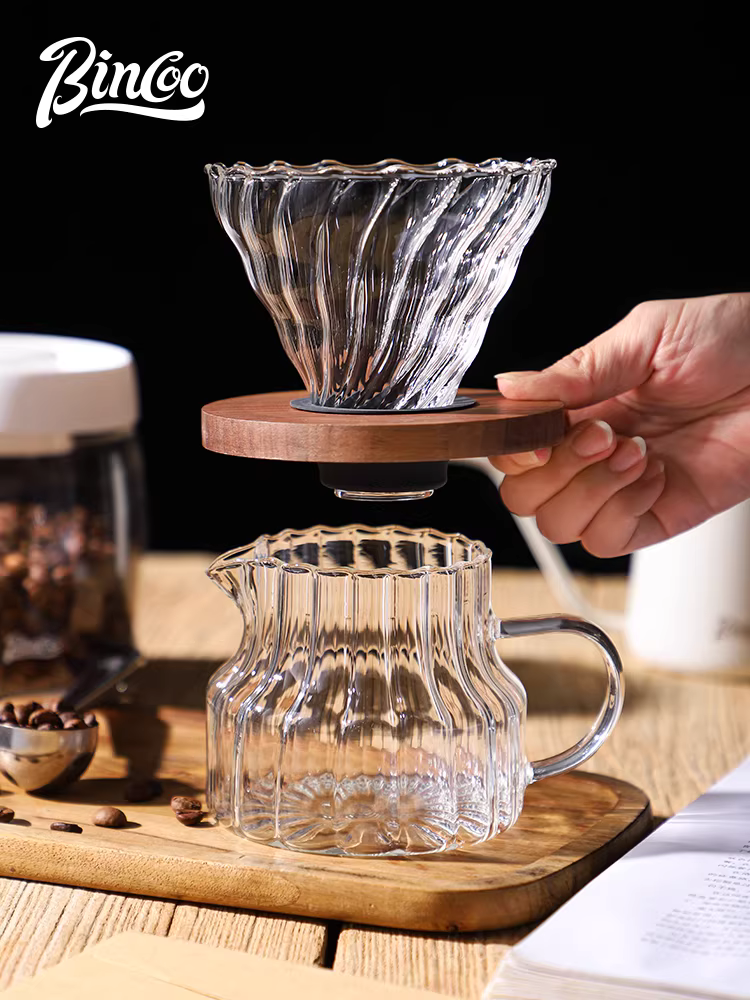 Bộ dụng cụ pha cà phê thủ công Bincoo Glass Sharing Pot, cốc lọc cà phê, dụng cụ pha cà phê tại nhà, bình lọc cà phê