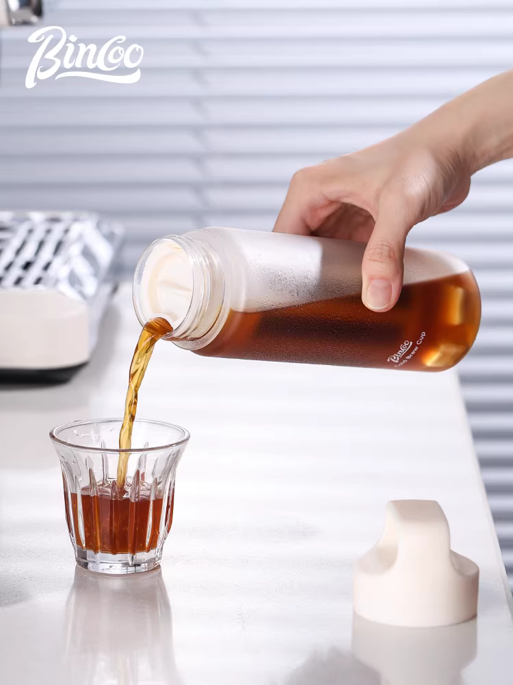 Cốc cà phê lạnh Bincoo, cốc nước Tritan di động, dung tích lớn, bình giữ lạnh cà phê kiểu Mỹ, bình giữ lạnh di động