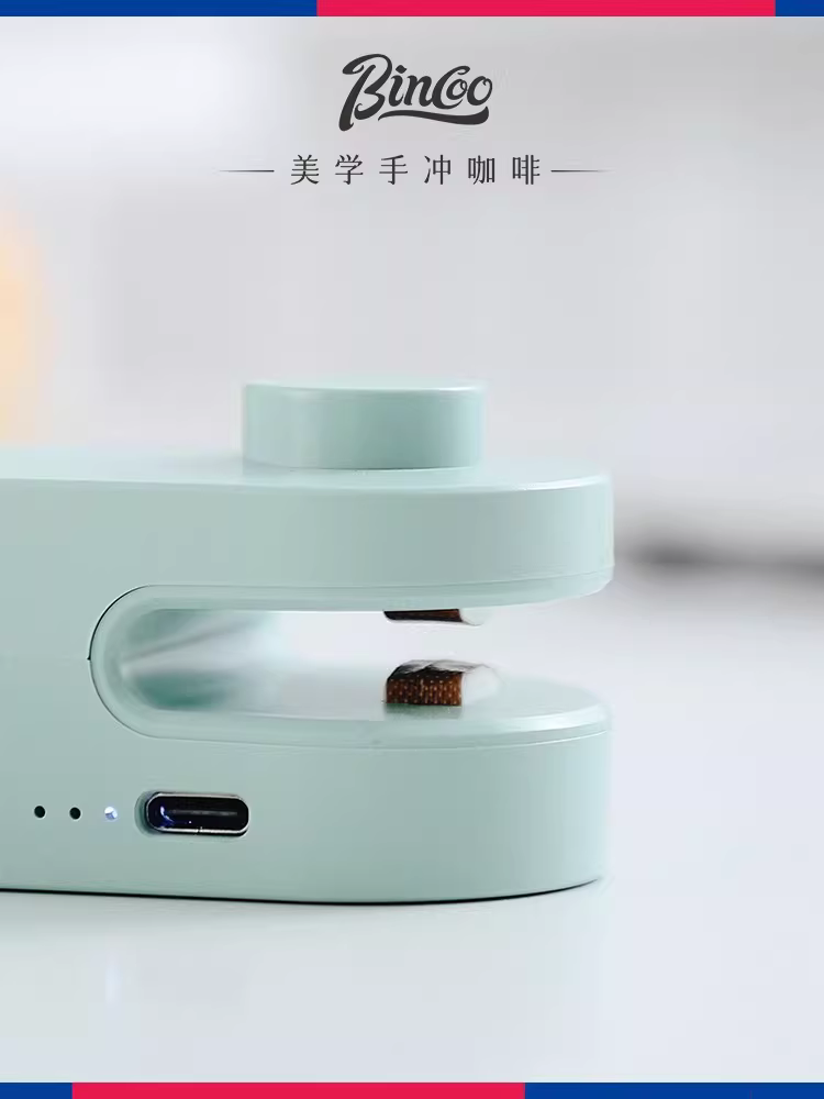 Máy hàn miệng túi giấy lọc Bincoo mini, máy hàn nhựa nhỏ, máy hàn miệng túi đồ ăn nhẹ bằng tay, dụng cụ thần kỳ