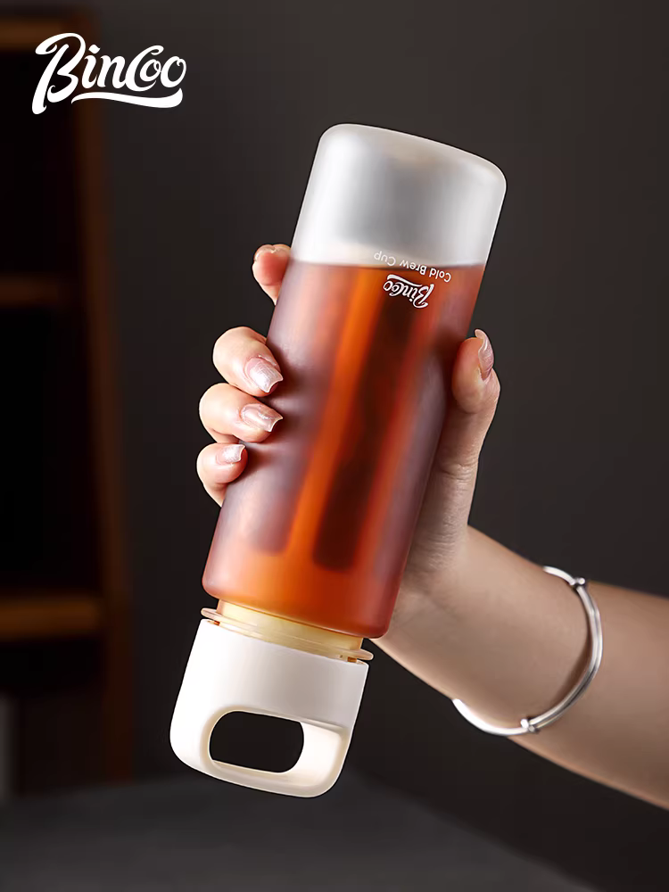 Cốc pha cà phê lạnh Bincoo, cốc cà phê Mỹ gia dụng di động bằng chất liệu Tritan, bình pha cà phê lạnh, bình đựng cà phê lạnh