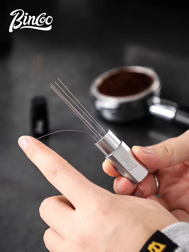 Kim phân phối cà phê từ tính Bincoo để khuấy và phá vỡ các cục, phân phối đều bã cà phê, dụng cụ phân phối cà phê kiểu Ý để khuấy.