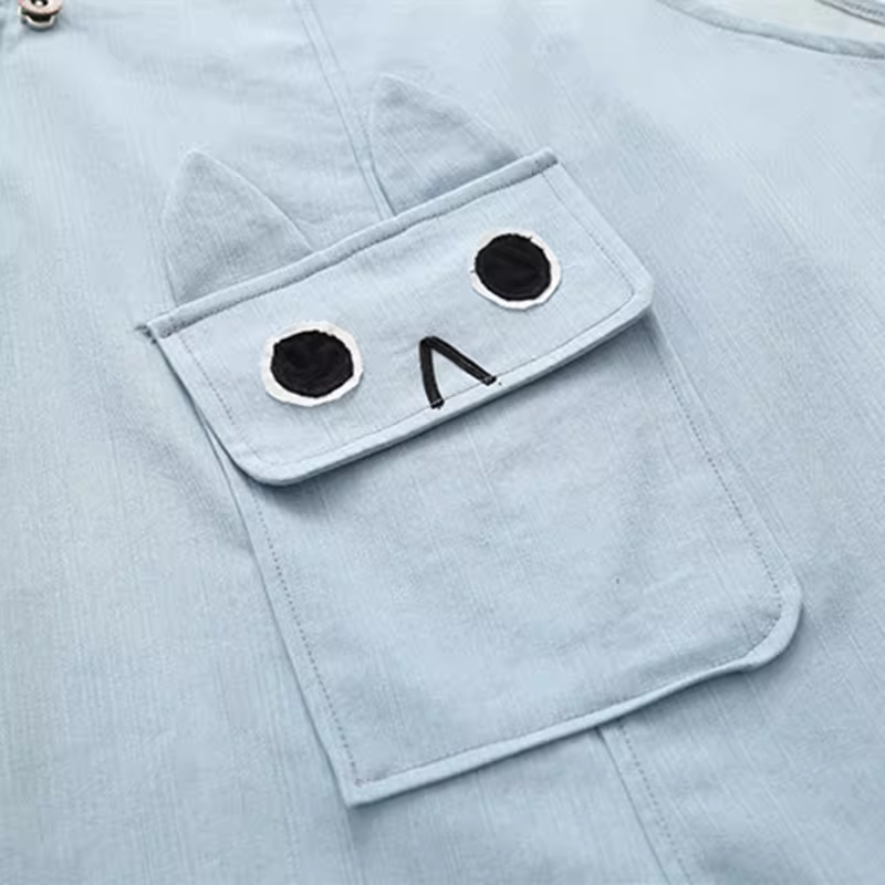 Quần short yếm nữ Dream Box 2024 kiểu mới mùa hè, túi hộp ba chiều, dáng thẳng, đa năng, rộng rãi