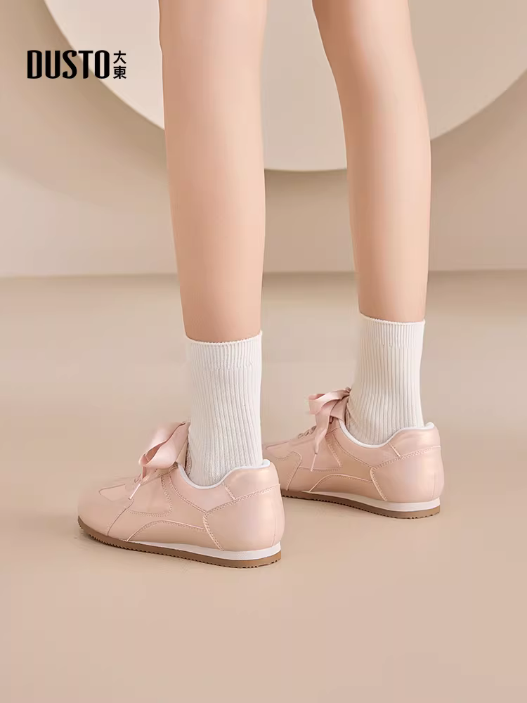 Giày tập ballet Dadong dành cho nữ 2025, mẫu mới thu đông, đa năng, đế mềm, màu trắng, giày thể thao thường ngày, giày Forrest Gump dành cho nữ