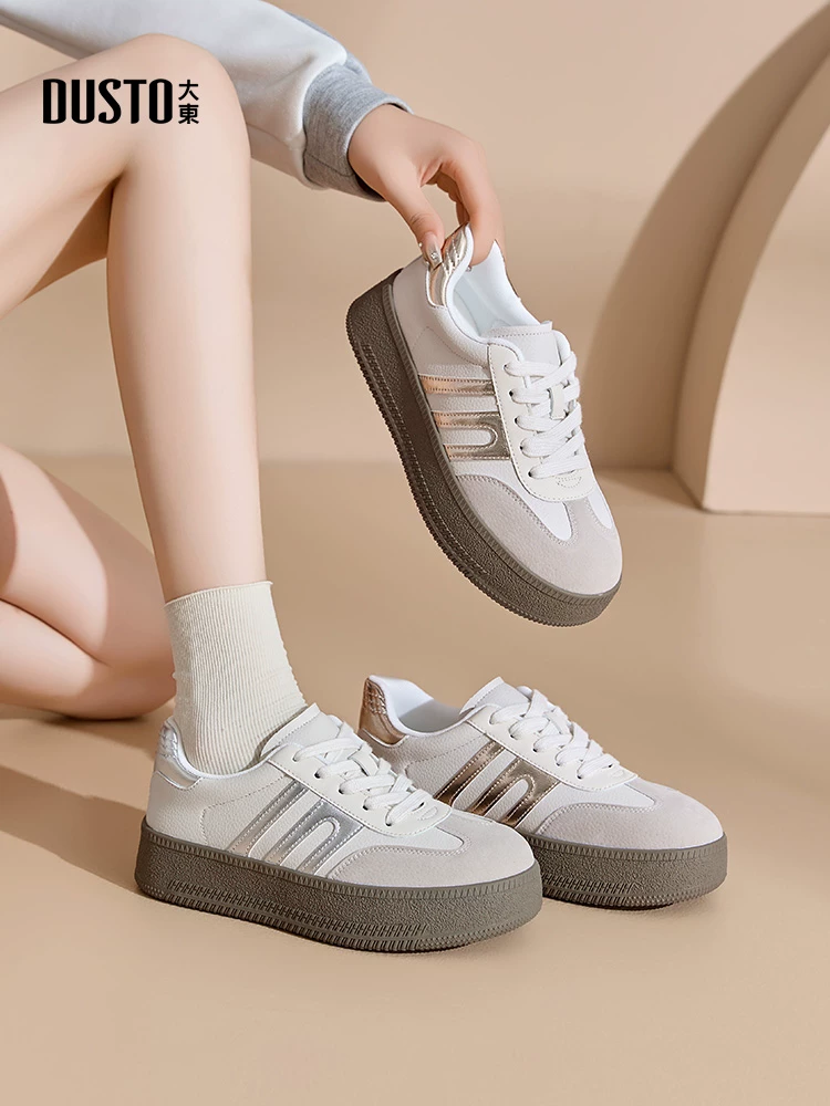 Giày tập luyện Dadong Silver dành cho nữ, Thu/Đông 2025 kiểu dáng mới phổ biến, Giày nữ, Giày thể thao đế dày phong cách thường ngày.