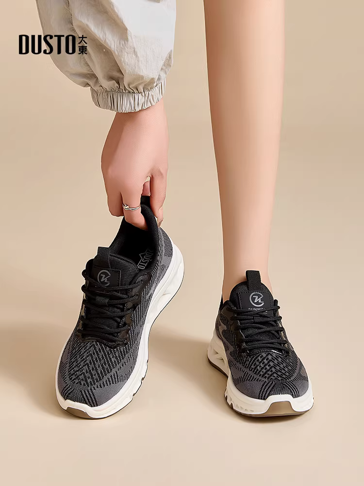 Giày thể thao đế dày Dadong dành cho nữ 2025 mới mùa thu đông giày thường nhẹ nhàng chống sốc giày chạy bộ lưới thoáng khí giày nữ