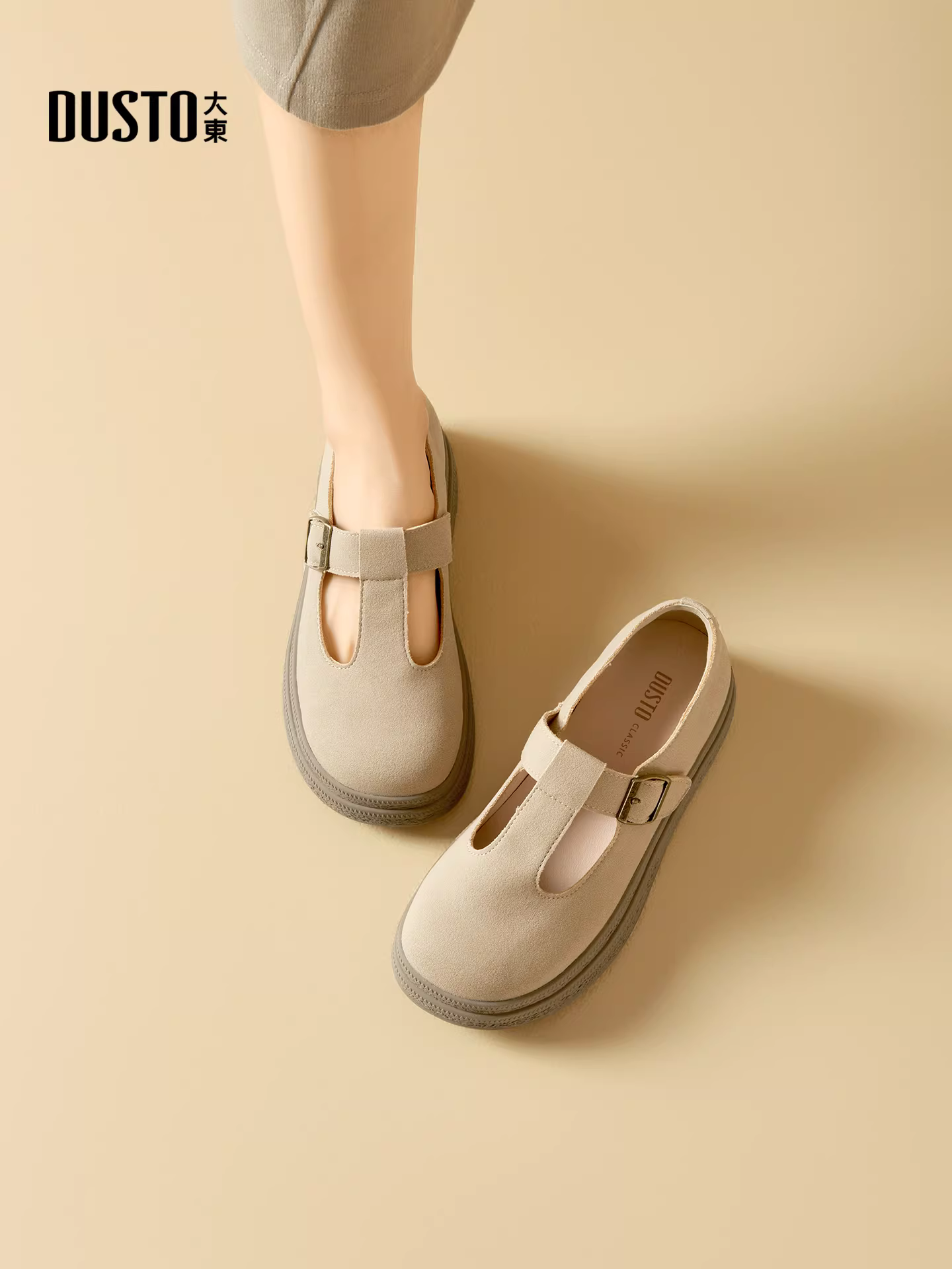 Giày Birkenstock đế dày Dadong retro dành cho nữ 2025 mới mùa thu đông kiểu lười đa năng ôm chân toàn bộ giày Birkenstock đế mềm giày đơn