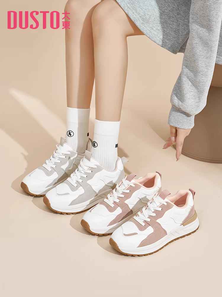 Giày Dadong Super Popular Forrest Gump dành cho nữ 2025 Giày mới mùa thu đông Giày đế dày tăng chiều cao Giày bố Giày thể thao nhẹ dành cho nữ