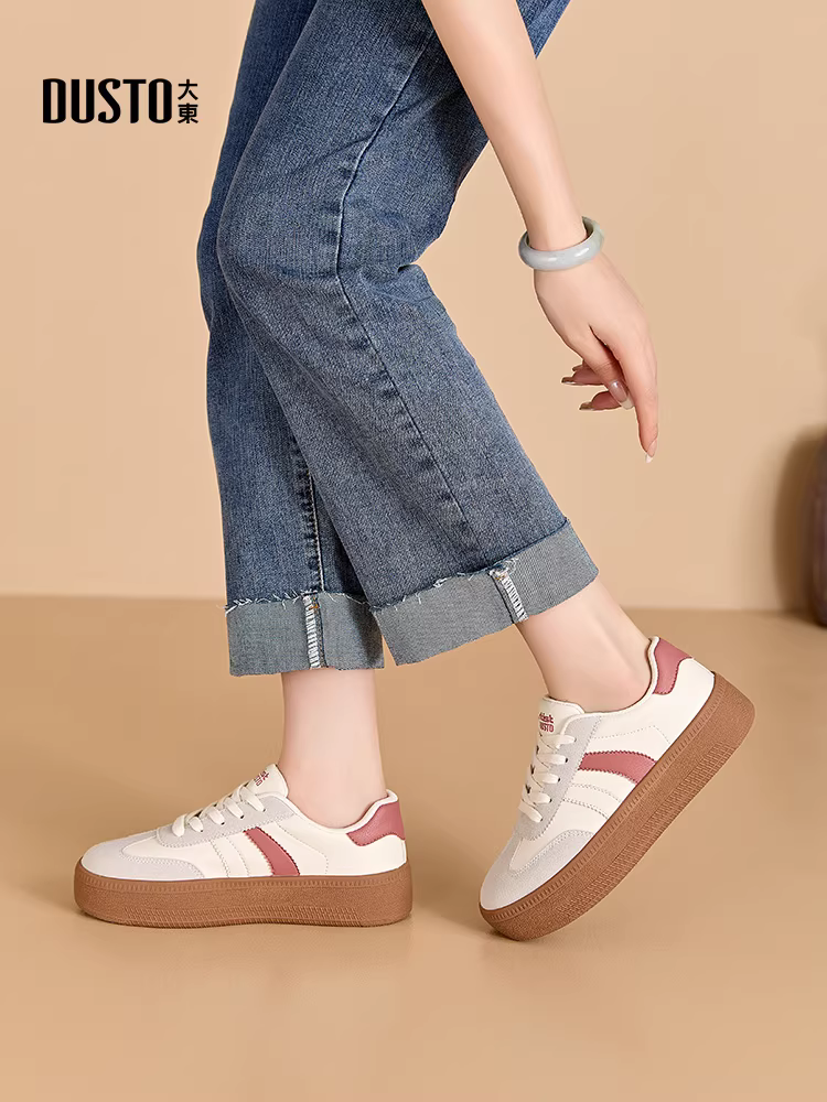 Giày nữ Dadong Dexun 2025 mẫu mới hot mùa thu đông, giày bệt đa năng, giày thể thao nữ thời trang, phong cách casual.