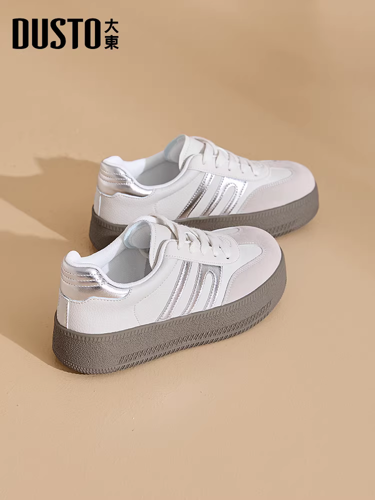 Giày tập luyện Dadong Silver dành cho nữ, Thu/Đông 2025 kiểu dáng mới phổ biến, Giày nữ, Giày thể thao đế dày phong cách thường ngày.