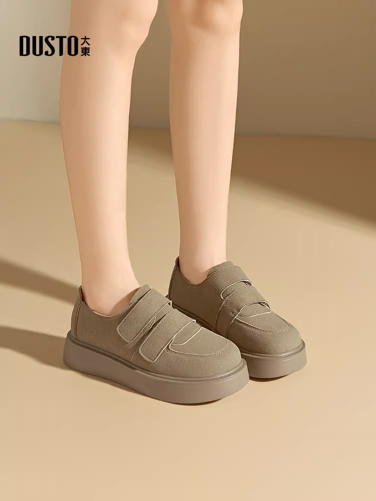 Giày Birkenstock đế dày nữ 2025 mẫu mới thu đông, kiểu dáng thời trang, đa năng, mũi tròn, giày đơn nữ