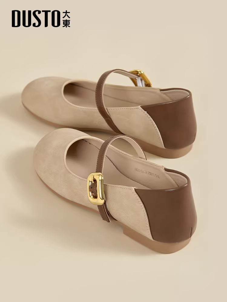 Giày Dadong Birkenstock nữ, kiểu mới thu đông 2025, phối chân váy, phong cách nhẹ nhàng, giày đế thấp, giày Mary Jane.