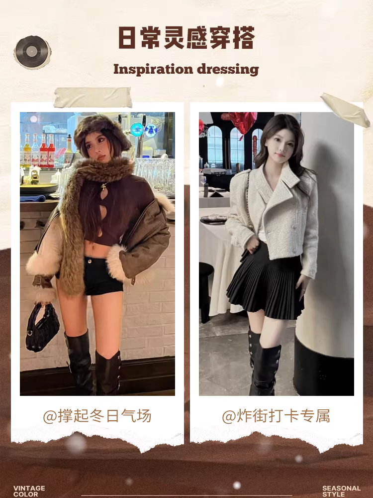 Giày bốt cao quá gối Dadong dành cho nữ, mẫu mới thu đông 2025, đế dày, màu nâu Melard, kiểu cao cổ, kiểu đi cưỡi ngựa