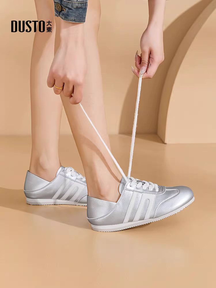 Giày nữ Dadong Dexun 2025, giày mùa thu đông mới, giày thể thao nữ, giày đa năng màu trắng