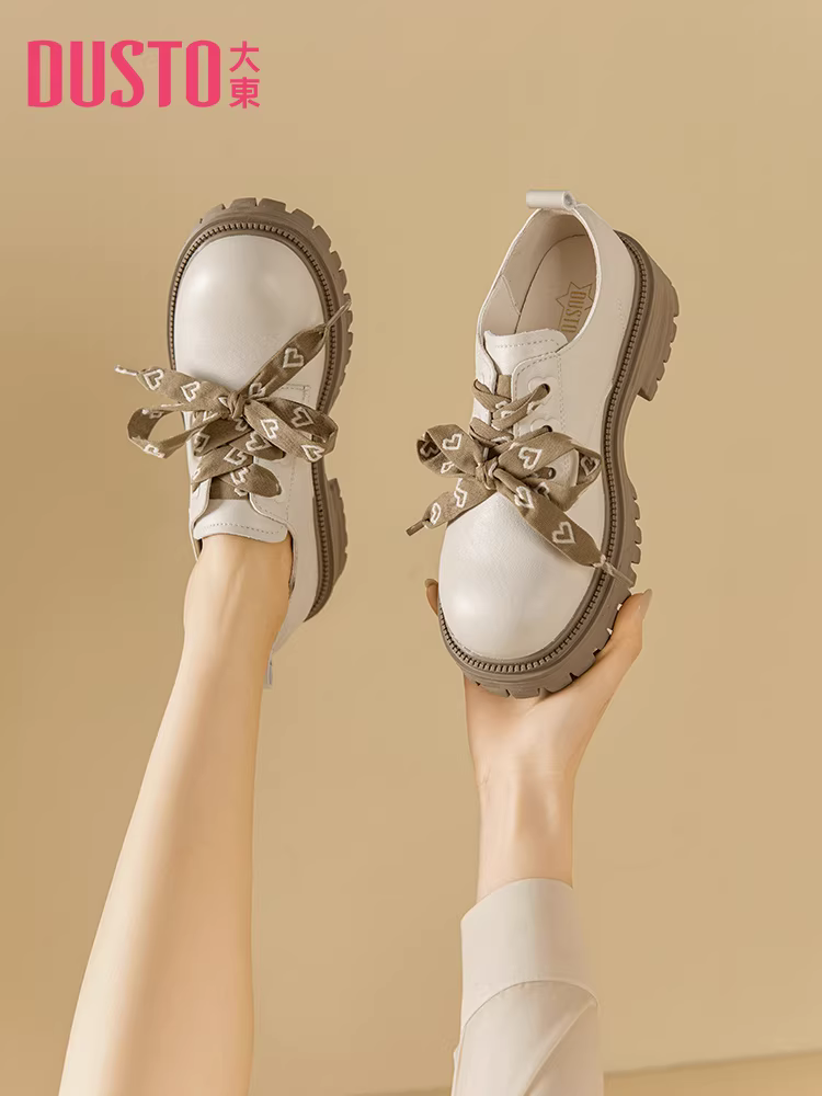 Giày lười nữ mũi tròn 2025 kiểu Pháp Hepburn mới thịnh hành mùa thu đông, giày da nhỏ đế dày đa năng