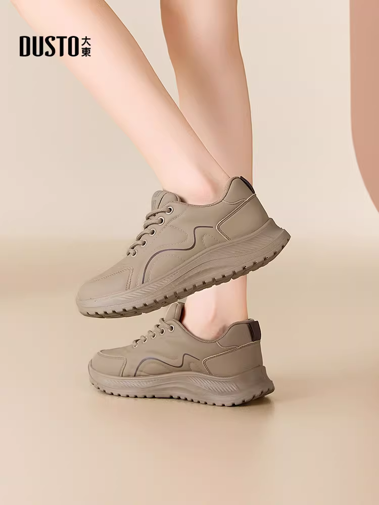Giày thể thao đế dày màu trắng Dadong dành cho nữ, thiết kế độc đáo mùa thu đông 2025, giày đa năng, giày thể thao và thường ngày dành cho nữ.