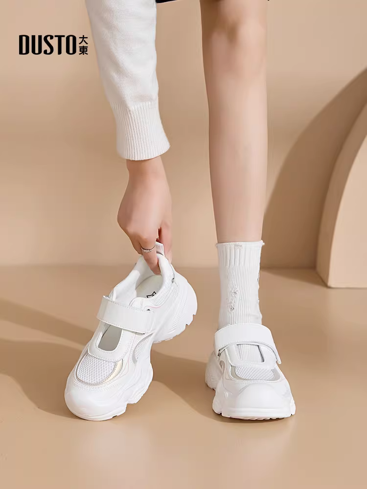 Giày nữ Dadong Mary Jane 2025 mẫu mới mùa thu, giày đế dày lưới thoáng khí, giày thể thao nữ đa năng kiểu dad shoes
