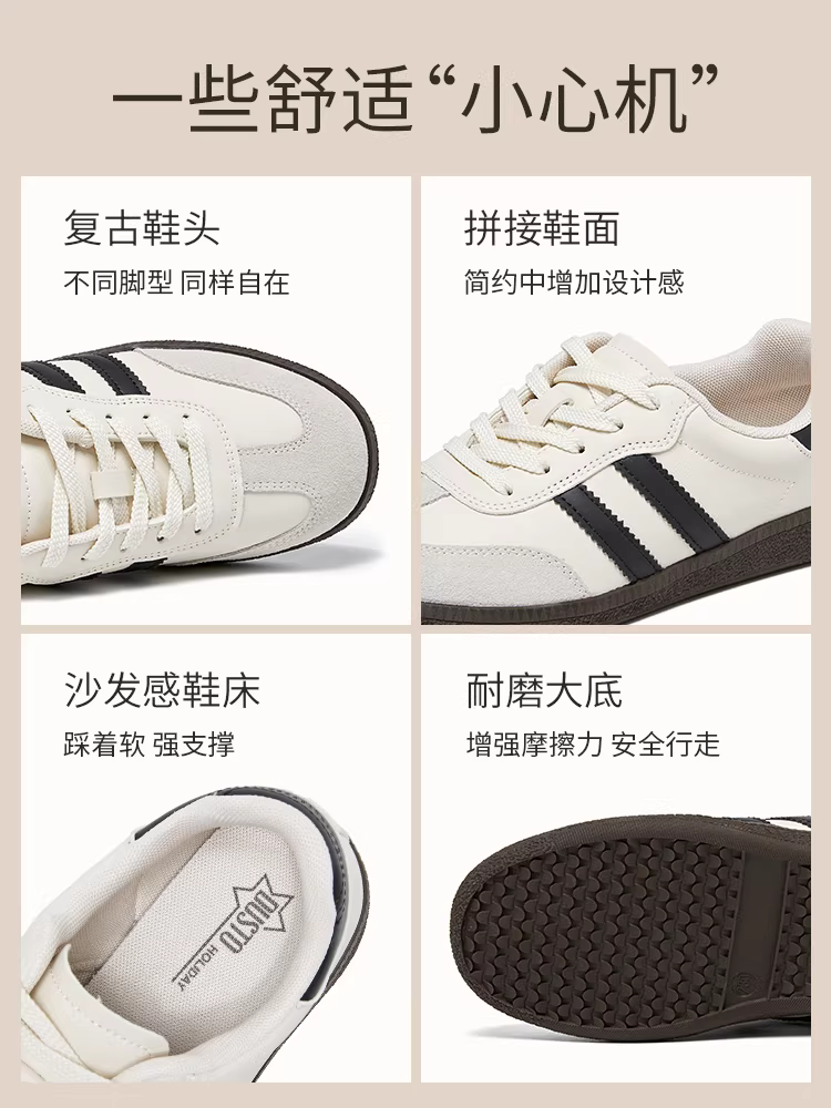 Giày thể thao retro Dadong dành cho nữ, mẫu mới thu đông 2025, đế bằng mềm, giày nữ có lót lông, giày thể thao thường ngày cho nữ