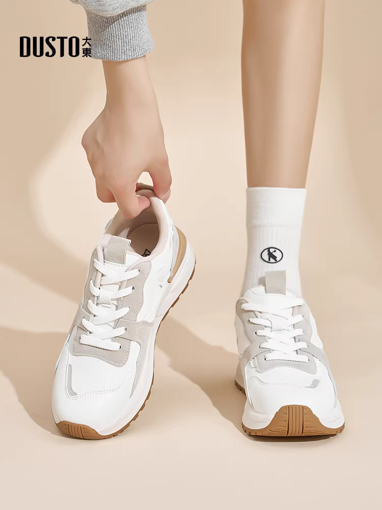 Giày thể thao nhẹ Dadong dành cho nữ 2025, giày thu đông mới, giày nữ đa năng, giày thể thao đế dày phong cách Forrest Gump dành cho nữ