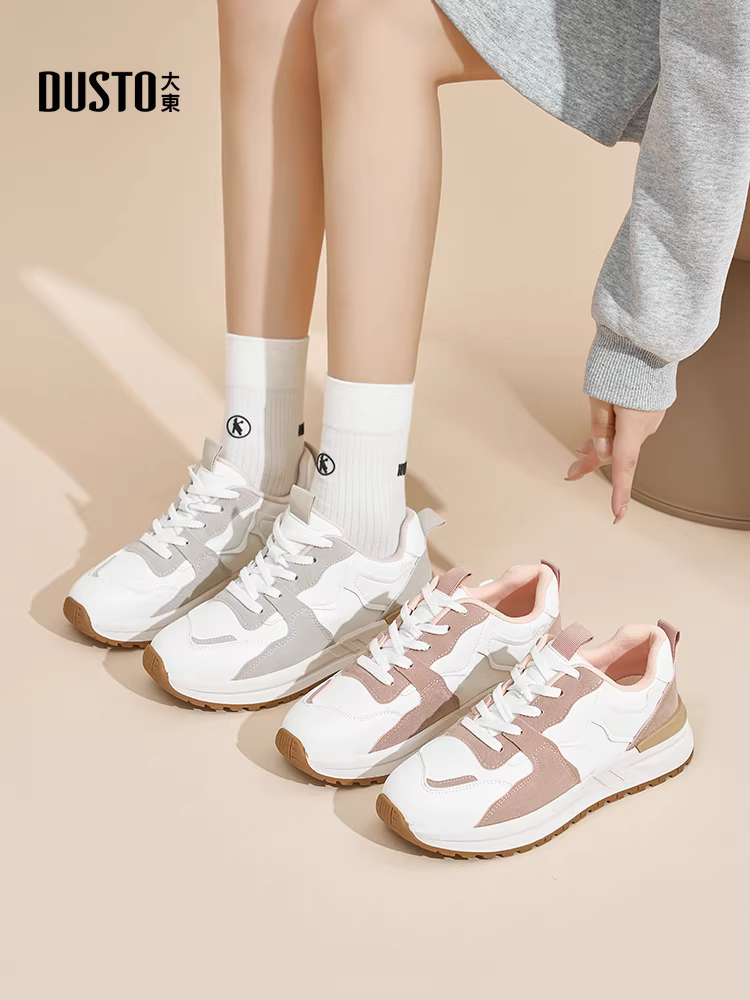 Giày thể thao nhẹ Dadong dành cho nữ 2025, giày thu đông mới, giày nữ đa năng, giày thể thao đế dày phong cách Forrest Gump dành cho nữ