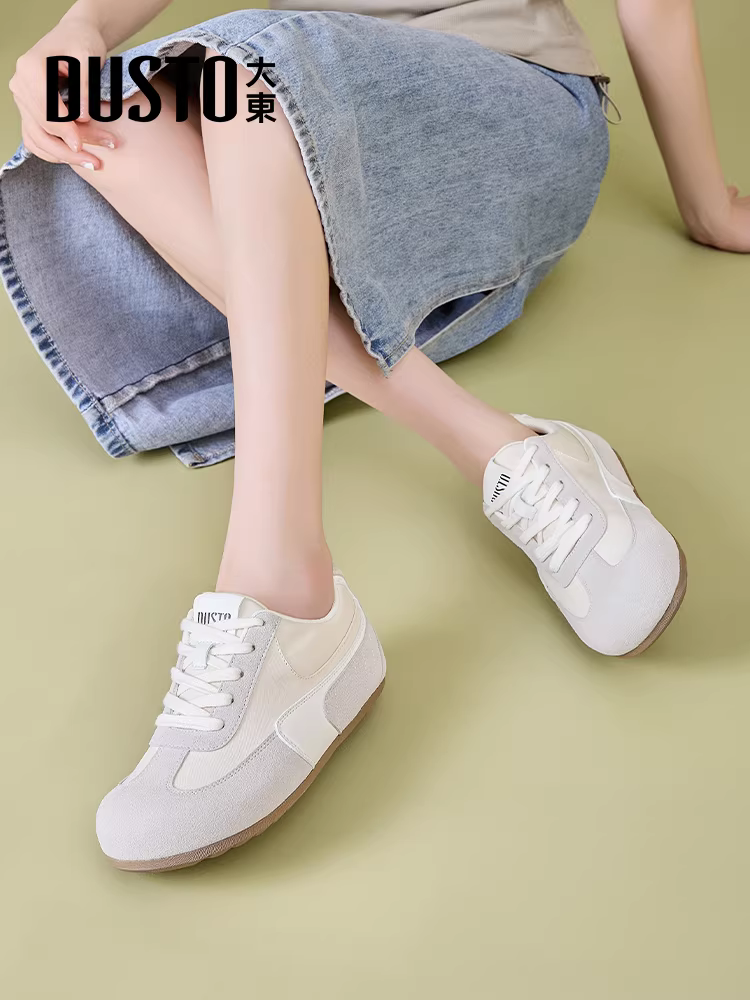 Giày tập tăng chiều cao Dadong dành cho nữ 2025 Mẫu mới Thu/Đông Phong cách cổ điển Đế dày Đế mềm Giày thể thao thường ngày