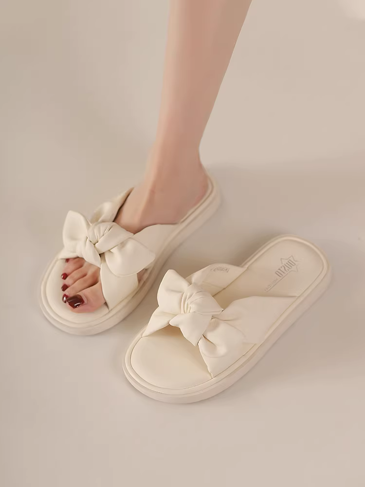 Dép Dadong cho nữ, cảm giác như bước trên phân, mẫu mới hè 2025, dép xỏ ngón kiểu nơ, dép nữ đế mềm.