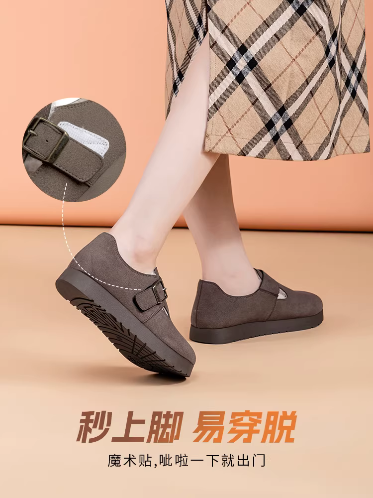 Giày Birkenstock đế dày Dadong dành cho nữ 2025, mẫu mới thu đông, lót lông giữ ấm, giày cotton, giày Birkenstock kiểu lười mùa đông