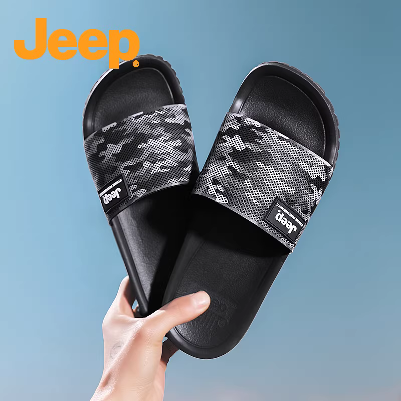 Dép JEEP/Jeep dành cho nam, dép xỏ ngón đi biển trong nhà chống trượt đế mềm chống trượt mùa hè mới