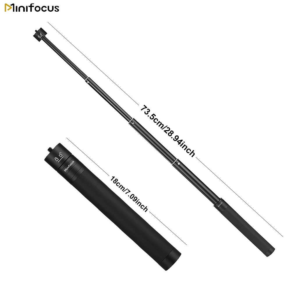 Thanh nối dài Minifocus tương thích với gimbal cầm tay DJI Osmo Mobile 8/7P/6, gimbal điện thoại di động Osmo OM5/SE, Zhiyun Q3, bộ ổn định Hohem V3/V3Ultra, XE/X3.