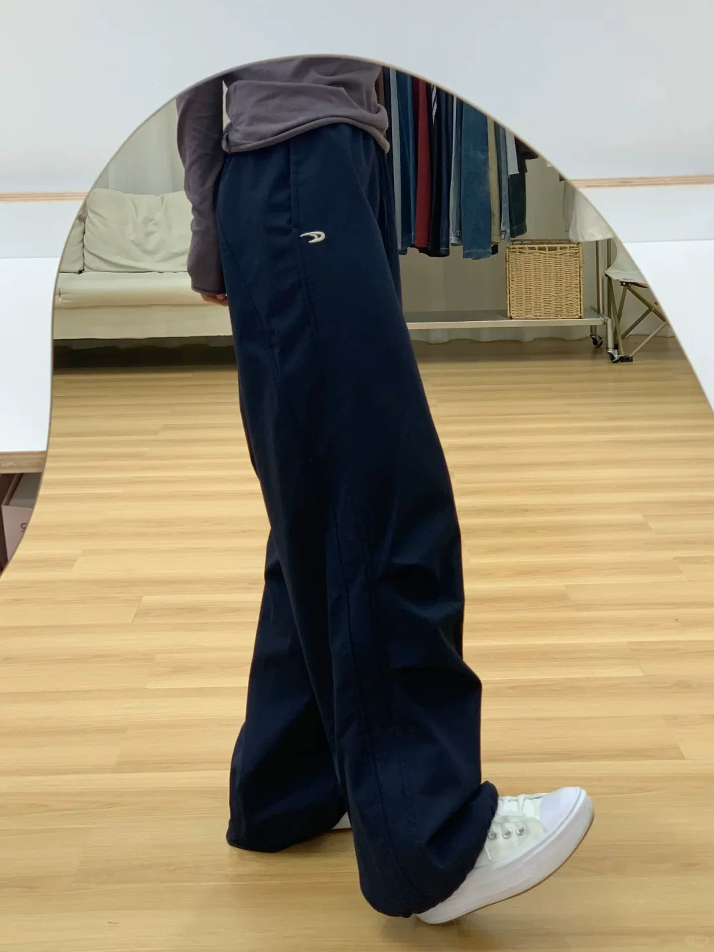 Quần jogger ống rộng kiểu Mỹ dành cho nữ, cỡ lớn mùa đông, lót lông cừu, dày dặn, cạp cao, dáng rộng, tôn dáng, quần thể thao thường ngày.