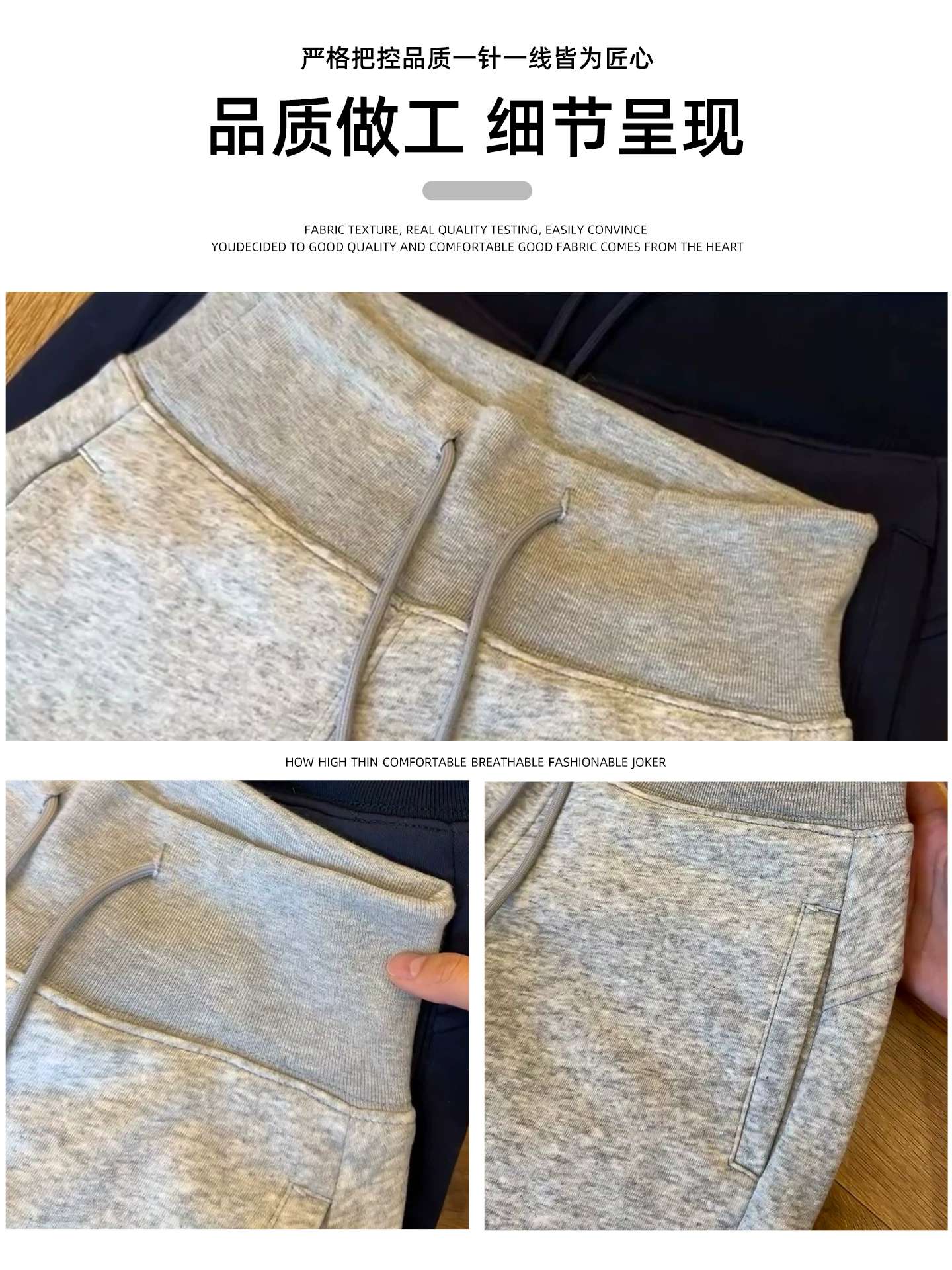 Quần thể thao nữ Lulu màu trắng và xám, kiểu mới thu đông 2025, size lớn, cạp cao, tôn dáng, quần ống loe thường ngày.