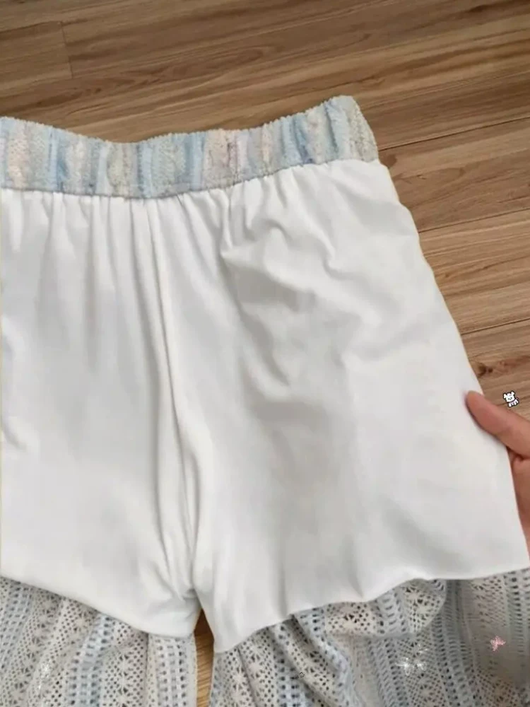 Quần ống rộng thụng kiểu tie-dye, dành cho nữ, mùa hè 2025, size lớn, cạp cao, chất liệu mềm mại, tôn dáng, mát lạnh như lụa đá