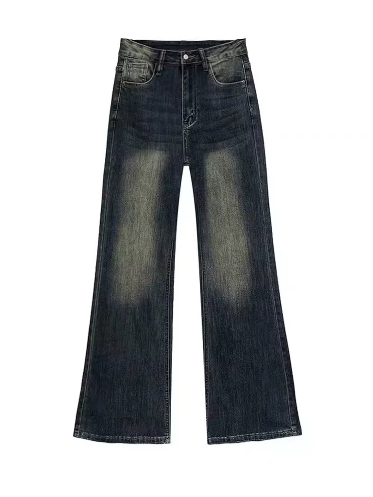 Quần jean ống loe nữ, kiểu mới đầu thu, size lớn, lưng cao, dáng rộng, tôn dáng, dành cho người có thân hình quả lê, quần ống chuông