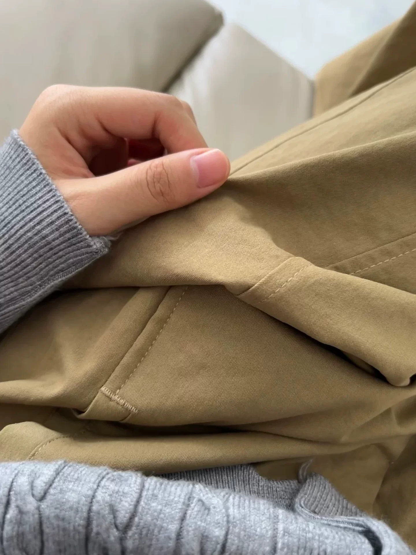 Quần kaki dáng lửng dành cho nữ, kiểu dáng mùa thu mới, cỡ lớn, lưng cao, dáng rộng, tôn dáng, quần ống rộng kiểu công sở thoải mái.