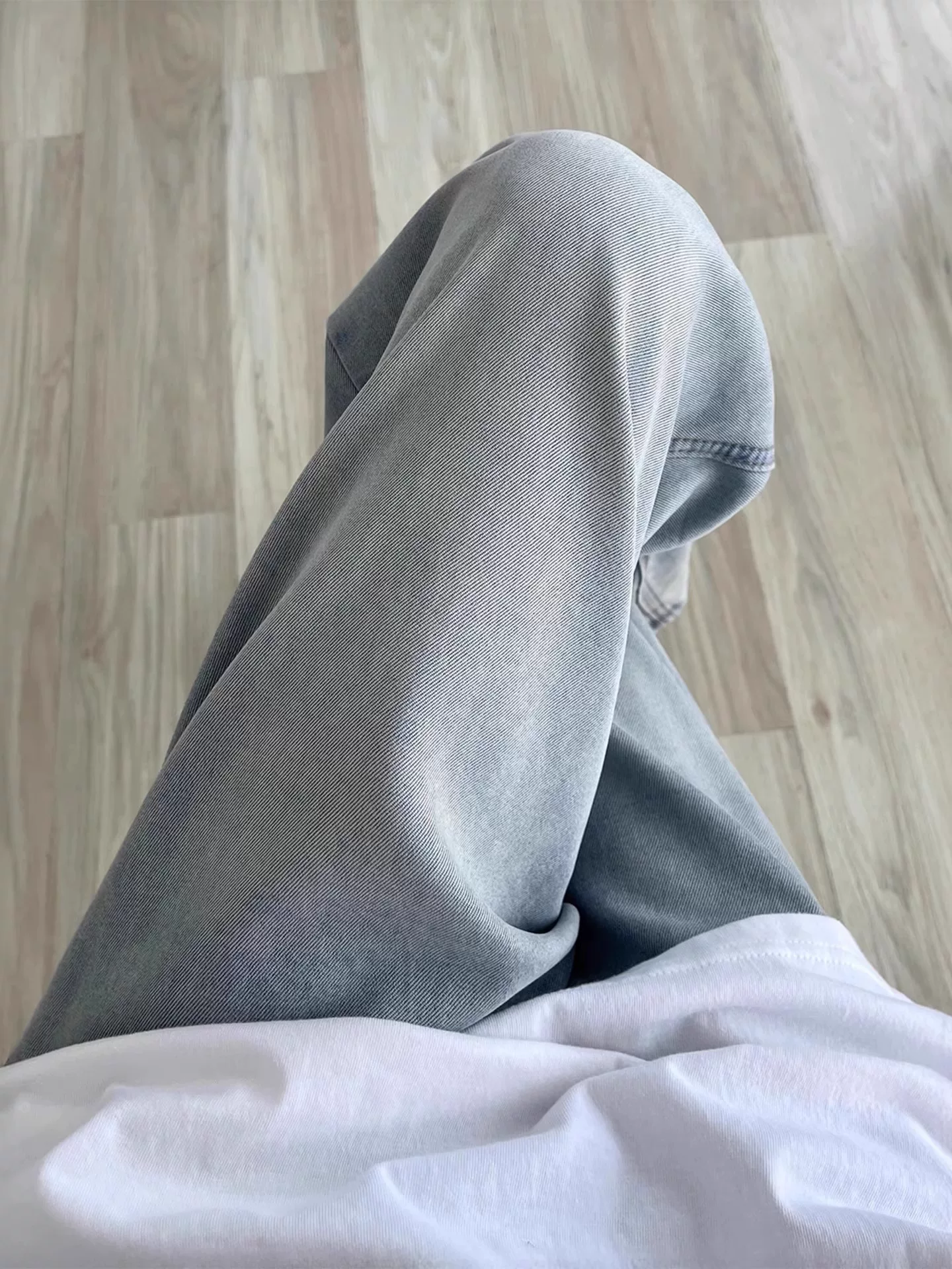 Quần jean ống đứng Tencel màu xanh nhạt dành cho nữ, cỡ lớn mùa hè, lưng cao, dáng rộng, mềm mại, tôn dáng, quần ống rộng chất liệu lụa đá