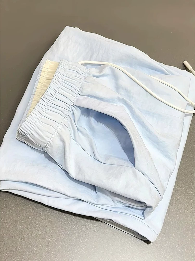 Quần vải sữa nữ, kiểu dáng mỏng mùa hè 2025, size lớn, cạp cao, chất liệu mềm mại, tôn dáng, dáng thẳng, quần ống rộng mặc thường ngày.