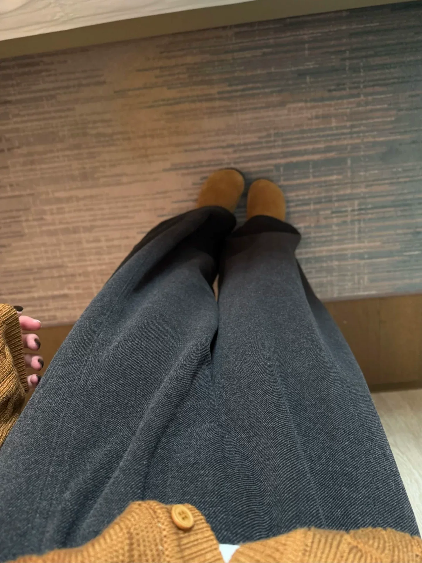 Quần len thường ngày cho nữ, mùa thu đông, cỡ lớn, phong cách lười biếng, lưng cao, dáng rộng, xếp nếp, giảm béo, dáng quả lê, quần ống rộng