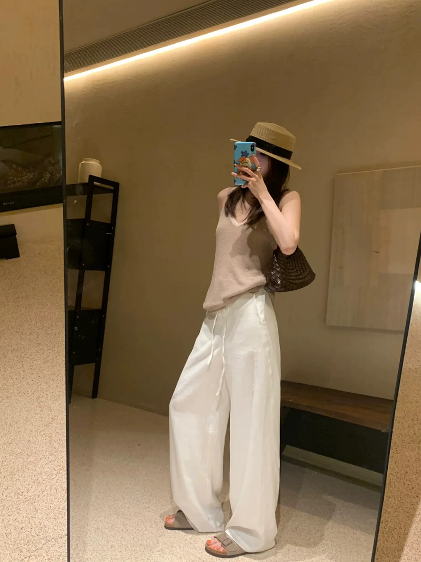 Quần vải lanh nữ mùa hè 2025, chất liệu mỏng, size lớn, plus size, cạp cao, dáng suôn, tôn dáng, dành cho người có thân hình quả lê, quần ống rộng dài