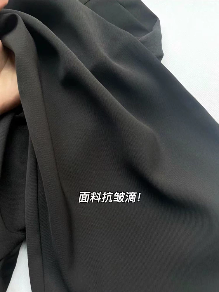 Quần tây mỏng mùa hè dành cho nữ, quần ống rộng cỡ lớn, lưng cao, dáng rộng, che hông, giảm béo, quần thường ngày cho người có dáng quả lê