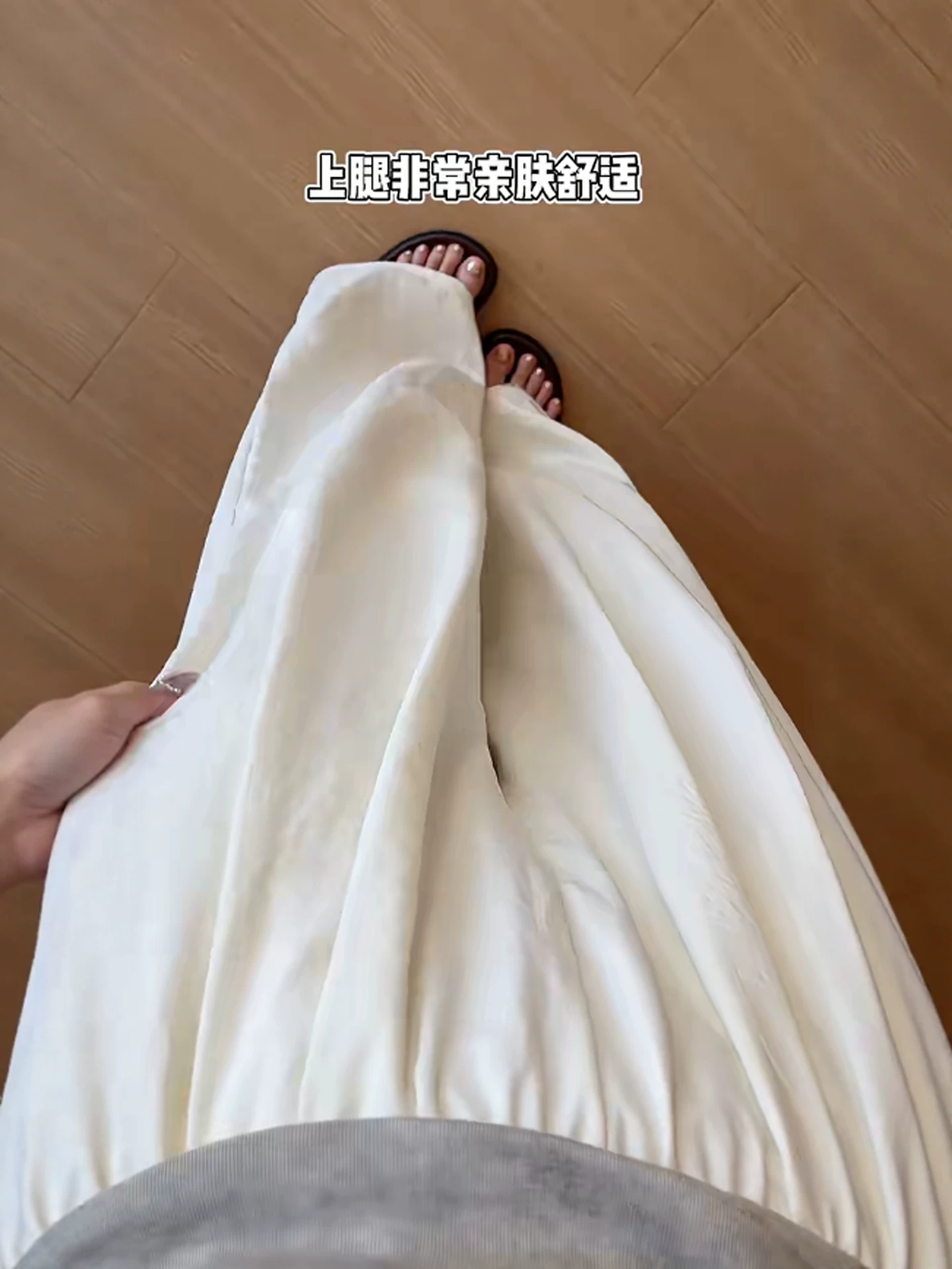 Quần Nai Fu Yamamoto nữ hè 2025, chất liệu mỏng, kiểu dáng thường ngày, size lớn, cạp cao, tôn dáng, chất liệu lụa đá, quần ống rộng