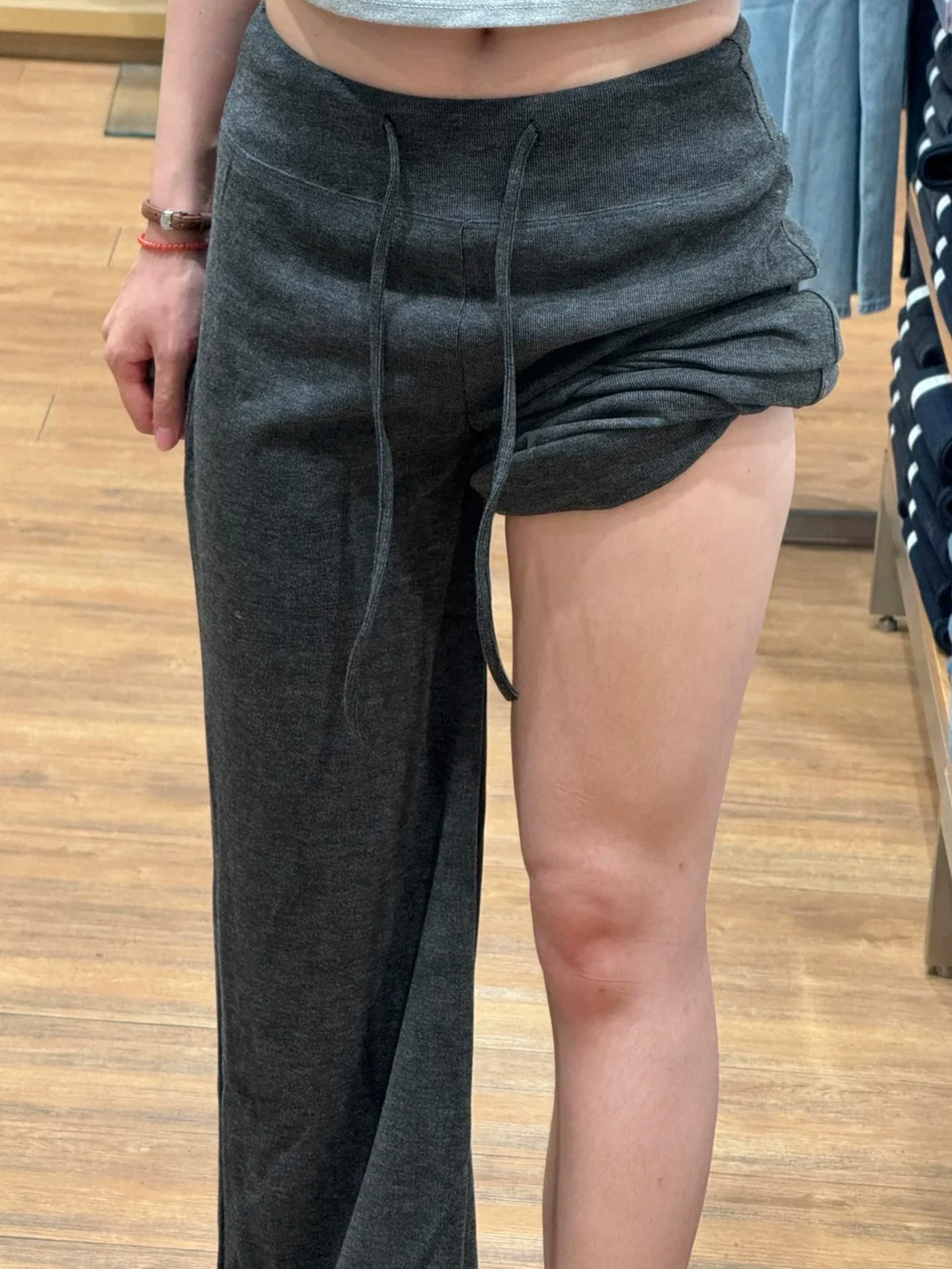 Quần âu ống đứng dày lót lông cừu dành cho nữ, cỡ lớn mùa đông, lưng cao, dáng suôn, tôn dáng, dáng quả lê, quần ống rộng mềm mại.