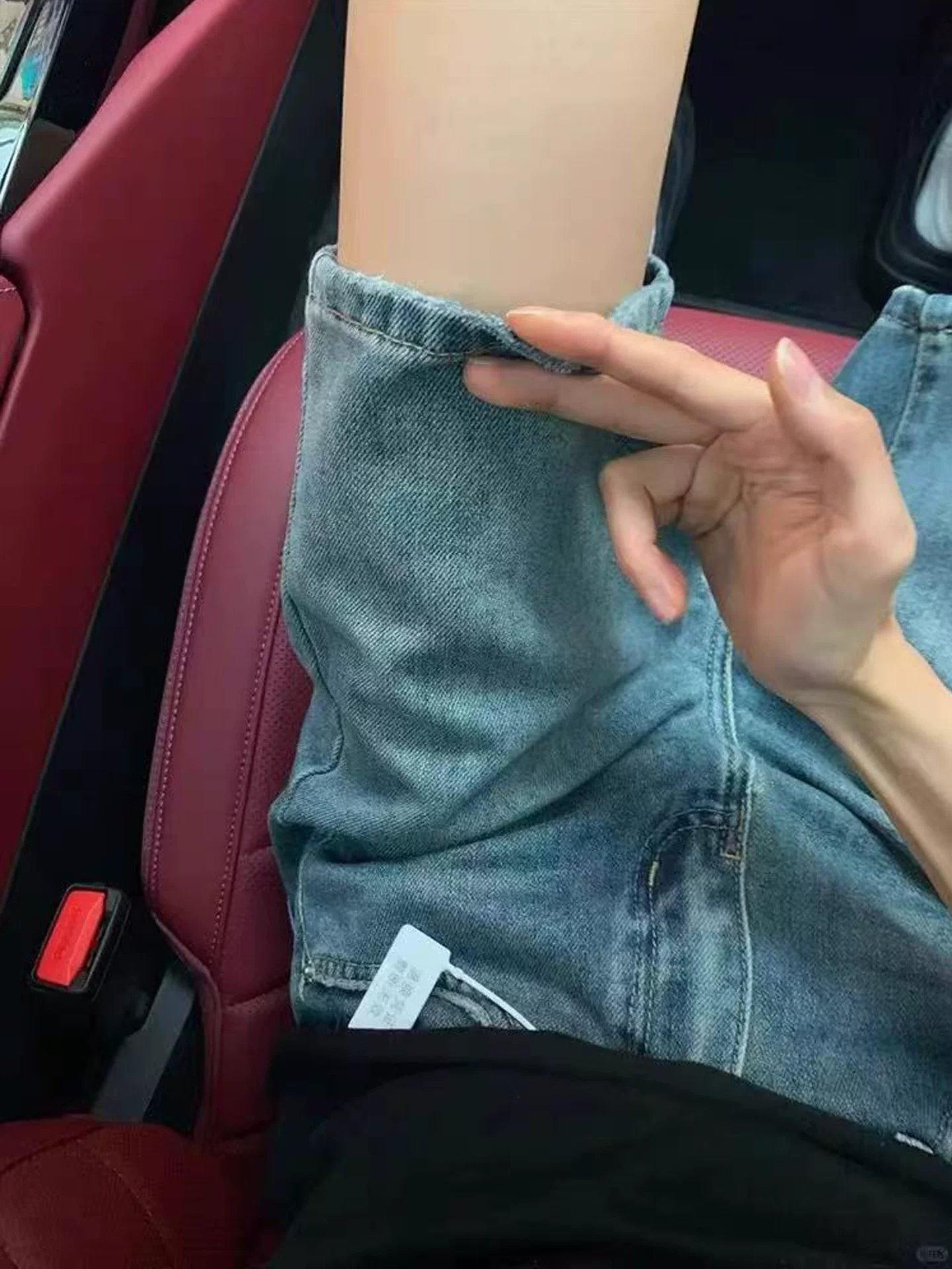 Quần short denim kiểu Mỹ dành cho nữ, mùa hè, cỡ lớn, lưng cao, giảm béo, ống thẳng, dáng quả lê, quần ống rộng dài vừa phải.