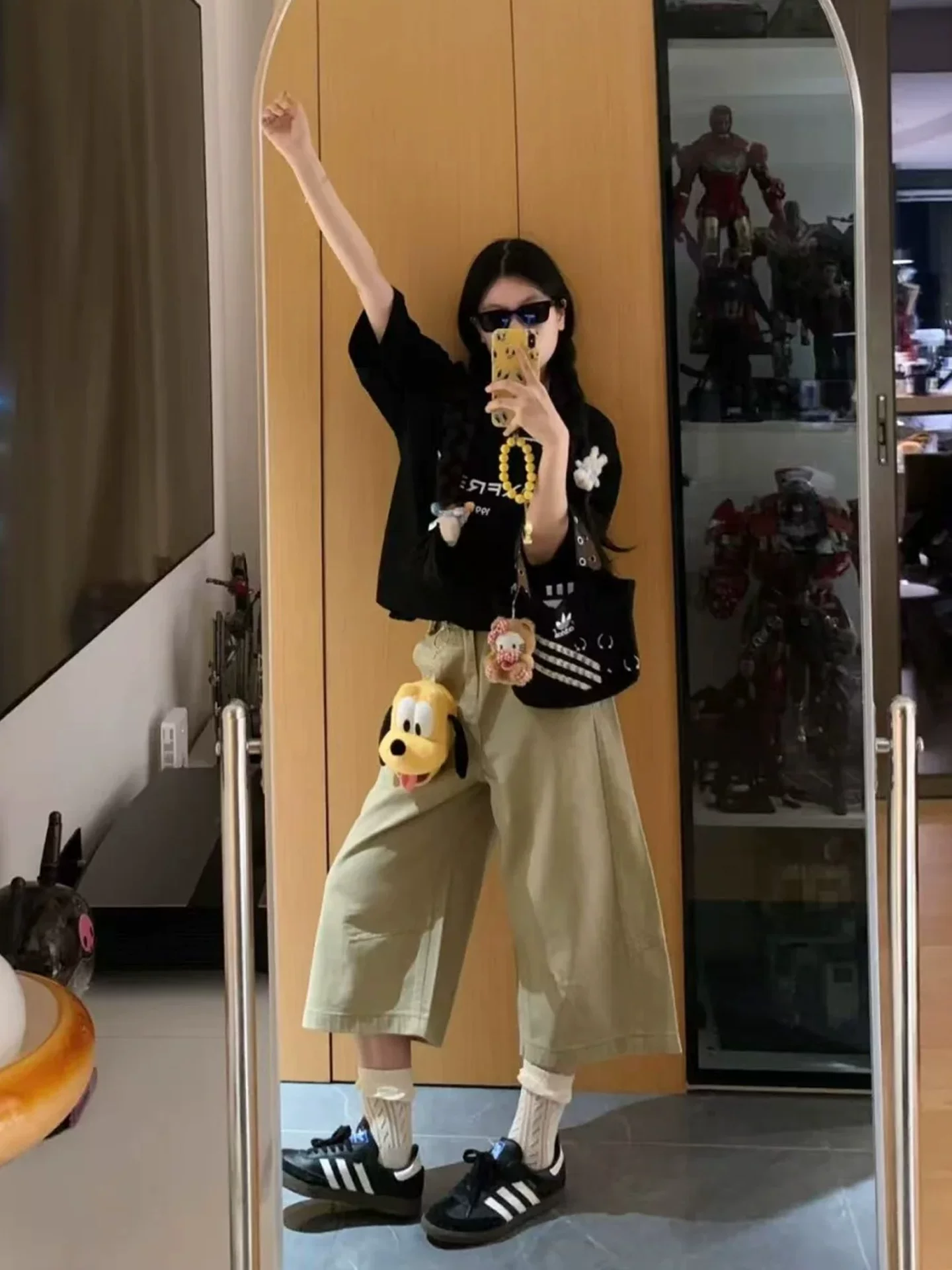 Quần jeans kaki nữ, kiểu mới hè 2025, size lớn, cạp cao, dáng rộng, tôn dáng, ống thẳng, ống rộng.